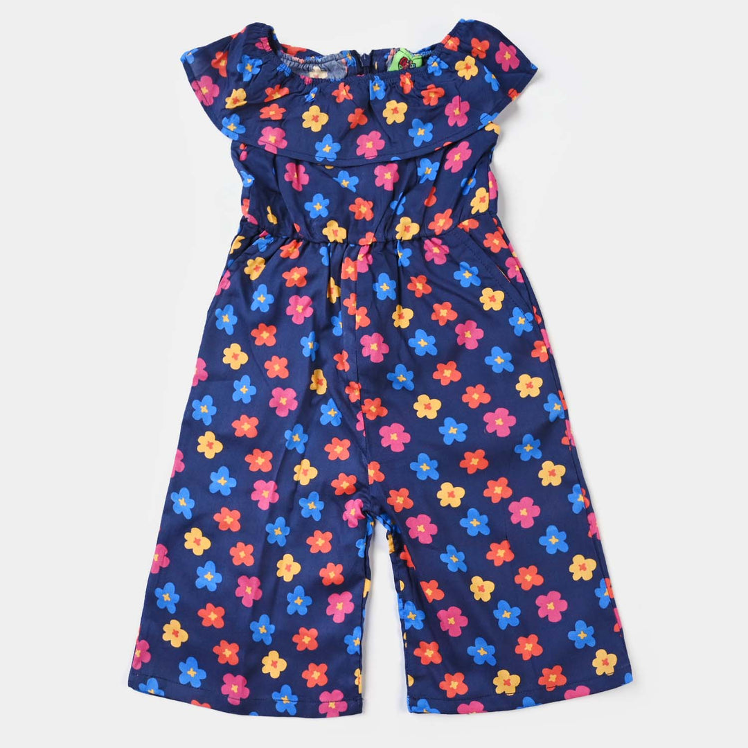 Girls Viscose Jumpsuit -Blue