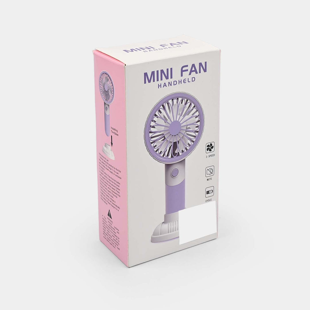 Portable Rechargeable Small Handheld Fan with Night Light and USB Charging