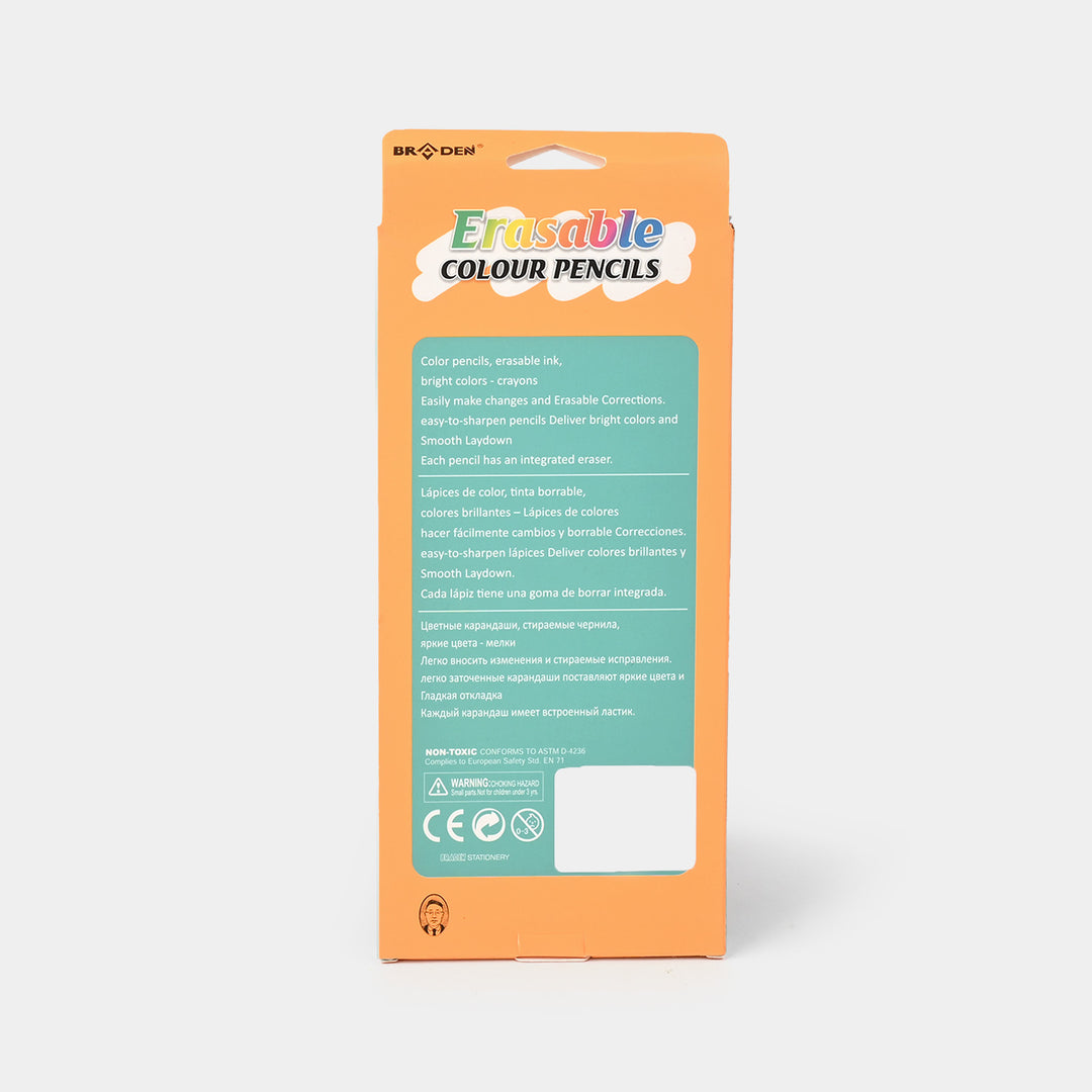 Braden Erasable Colour Pencils | 12PCs