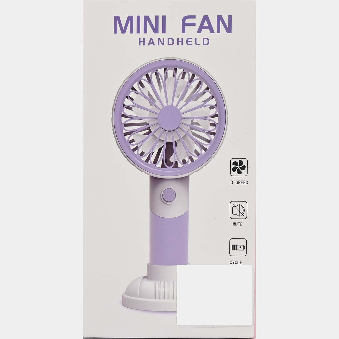 Portable Rechargeable Small Handheld Fan with Night Light and USB Charging