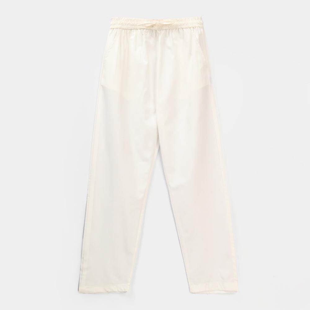 Boys Cotton Pajama -White