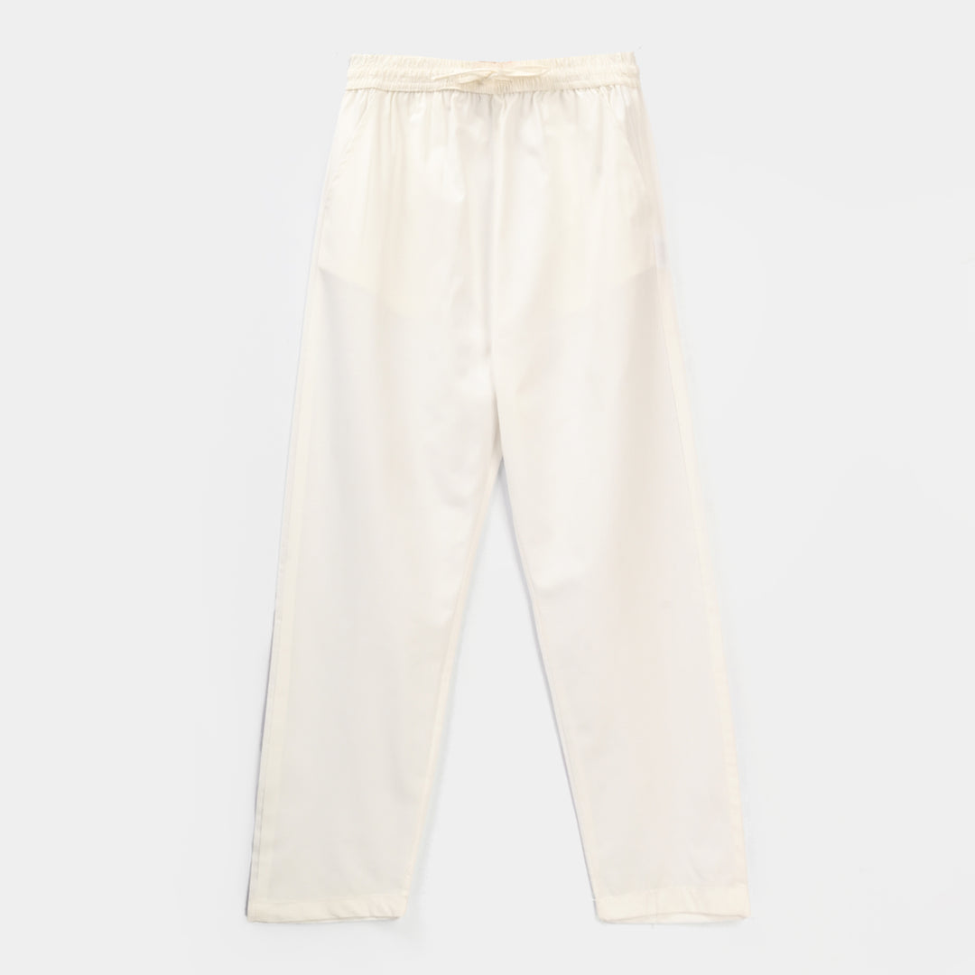 Boys Cotton Pajama -White