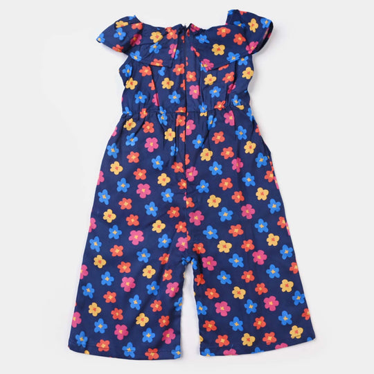 Girls Viscose Jumpsuit -Blue