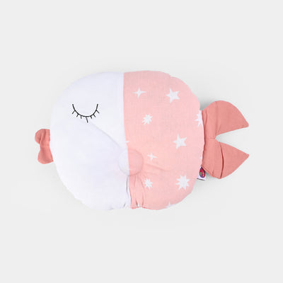 Baby Round Fish Pillow | Pink Star