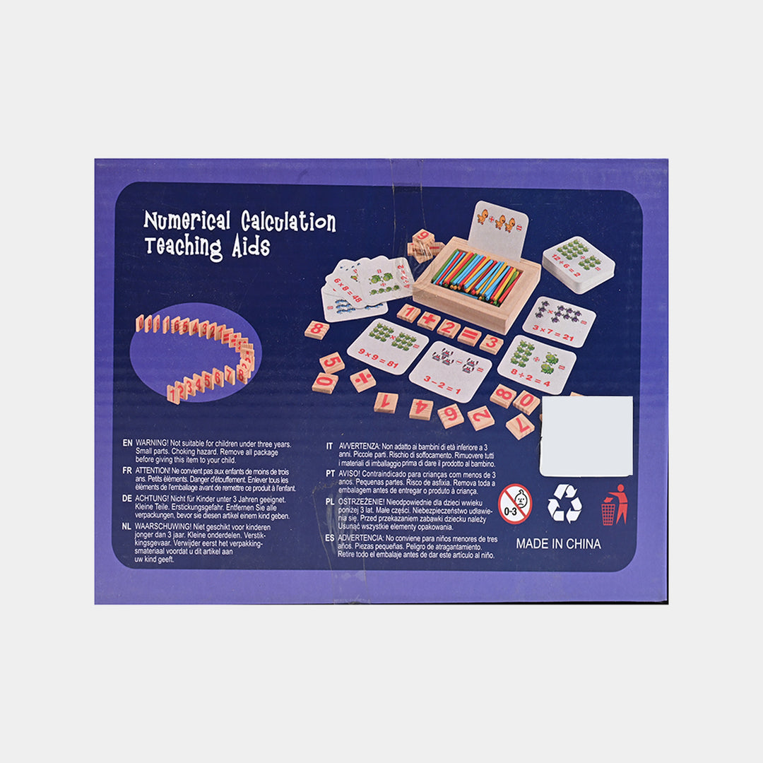 Wooden Teaching Calculation Learning Game for Kids