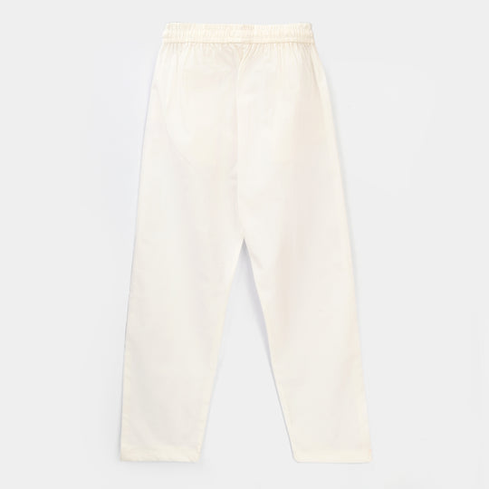 Boys Cotton Pajama -White