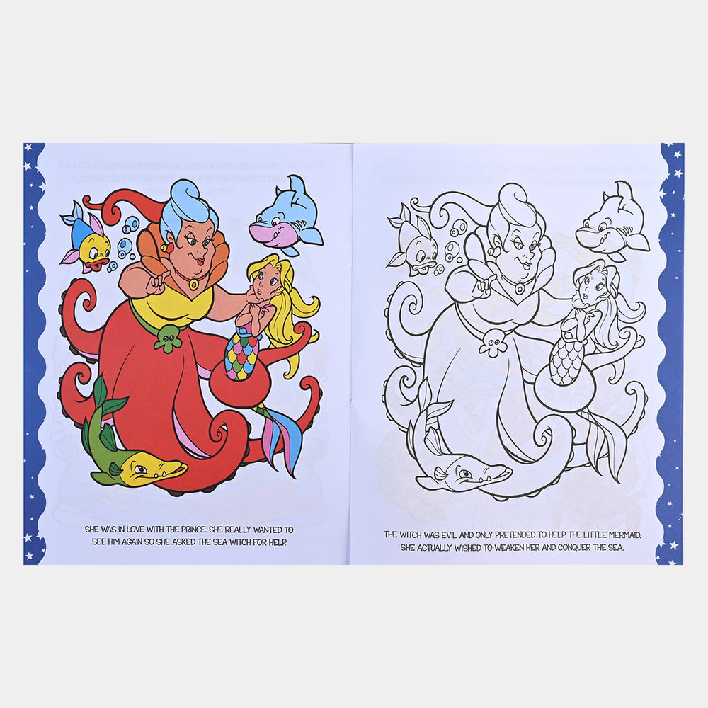 Kids Colour Book The Princess Little Mermaid