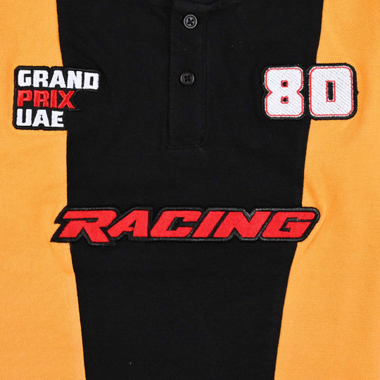 Boys Jumbo Pique T-Shirt H/S Game On-Black/Orange