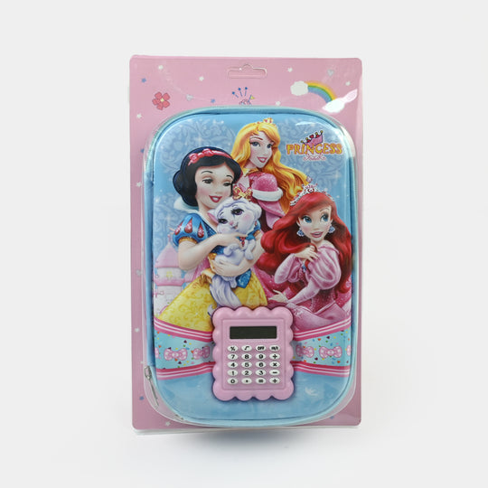 Stationery Pencil Pouch with Built-in Calculator
