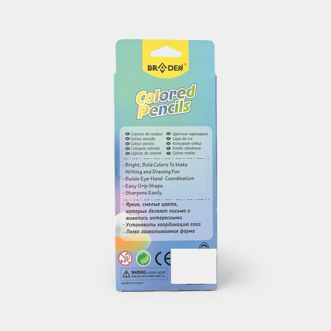 Braden Colored Pencils | Vivid & Break-Resistant | 12PCs