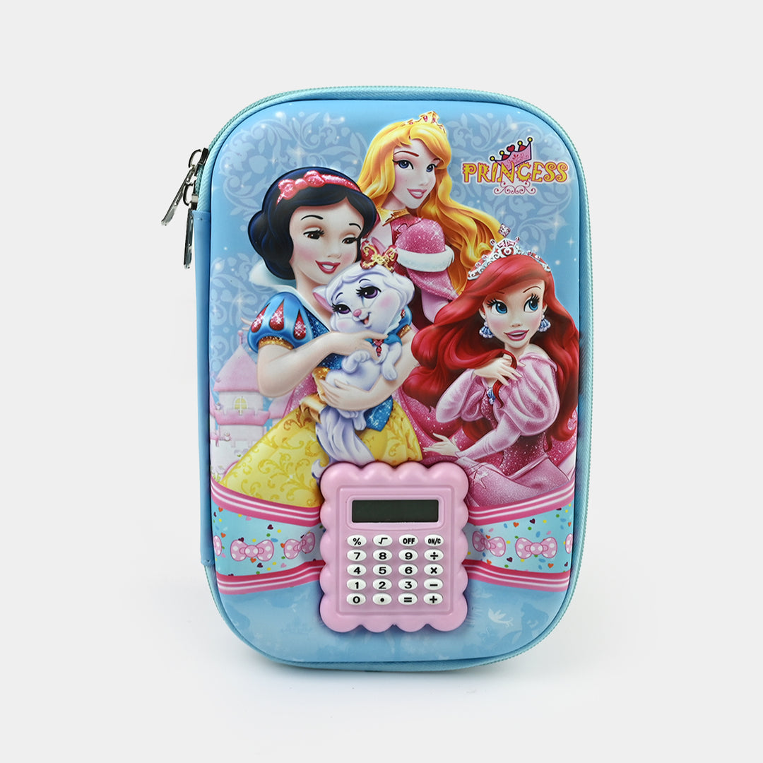 Stationery Pencil Pouch with Built-in Calculator