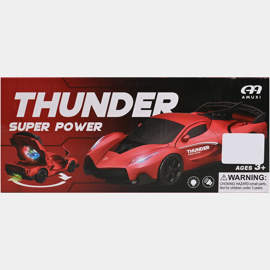 3D Light Show Musical Thunder Power Car for Kids