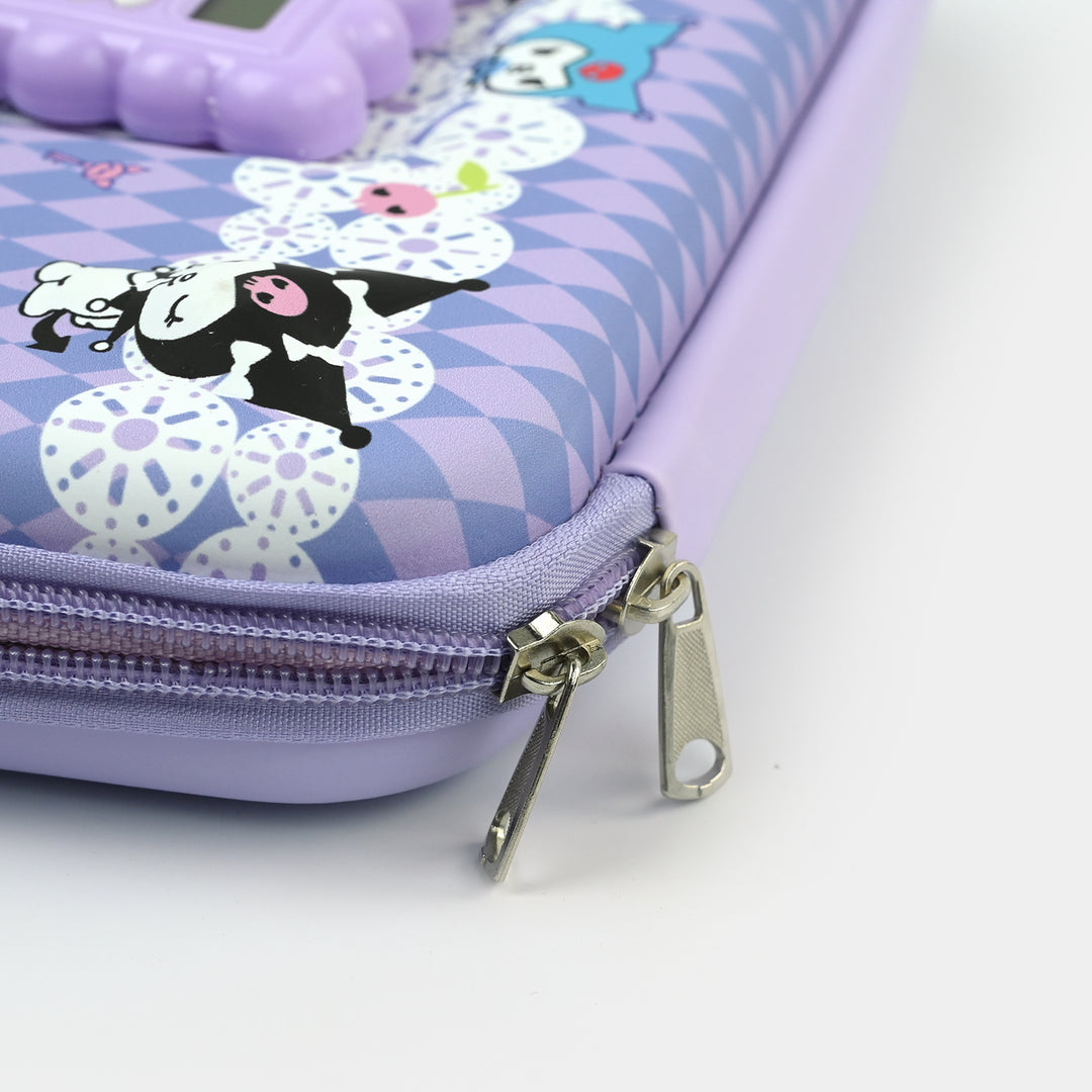 Stationery Pencil Pouch with Built-in Calculator