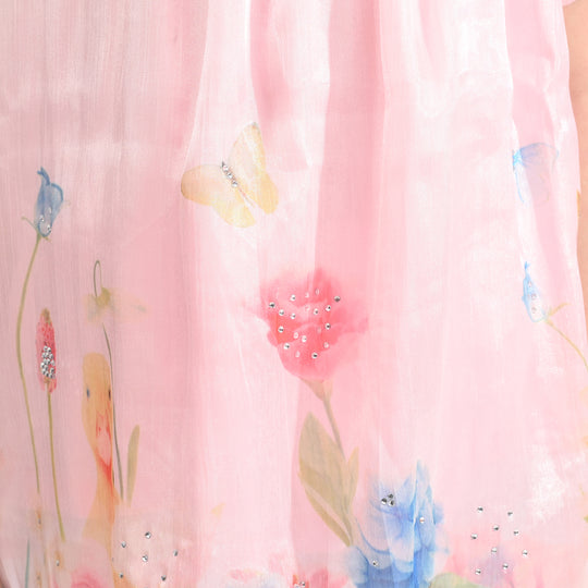 Girls Chiffon Top-Peach