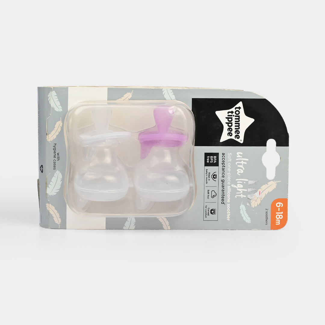 Tommee Tippee Ultra-Light Silicone Twin Pacifier | 6-18M