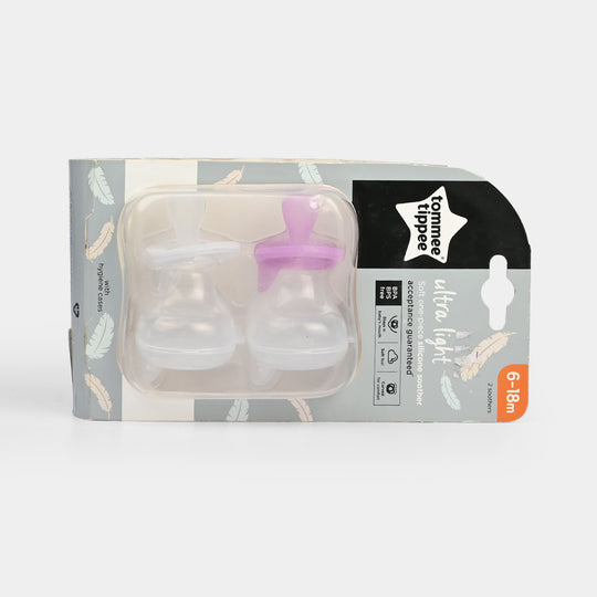 Tommee Tippee Ultra-Light Silicone Twin Pacifier | 6-18M