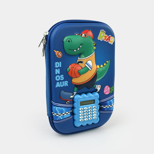 Stationery Pencil Pouch with Built-in Calculator