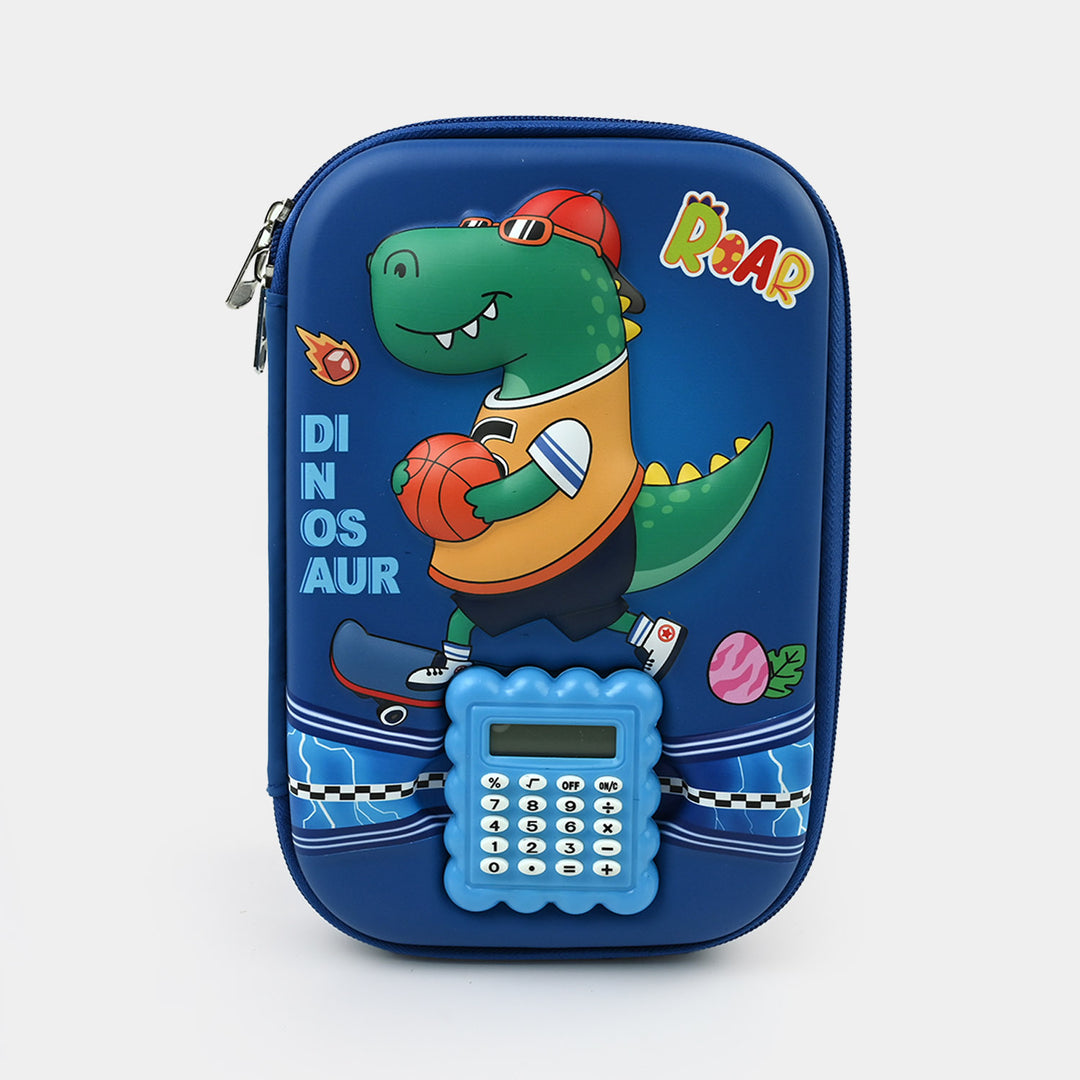 Stationery Pencil Pouch with Built-in Calculator