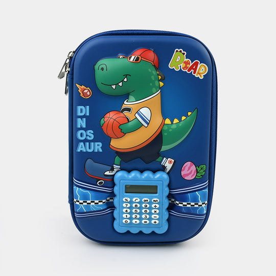 Stationery Pencil Pouch with Built-in Calculator