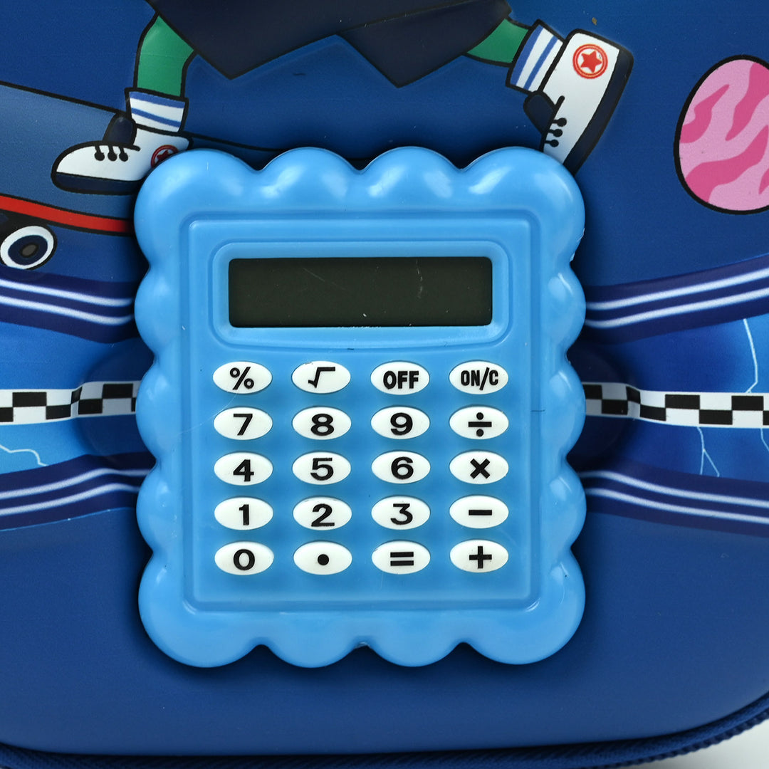 Stationery Pencil Pouch with Built-in Calculator