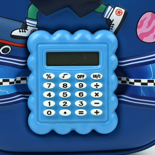 Stationery Pencil Pouch with Built-in Calculator