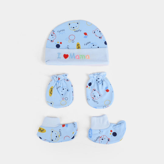 Baby Cap/Hat+Socks+Mittens 3PCs Set