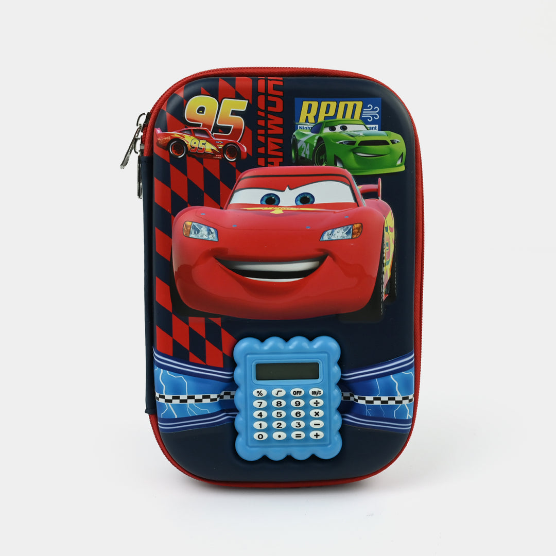 Stationery Pencil Pouch with Built-in Calculator