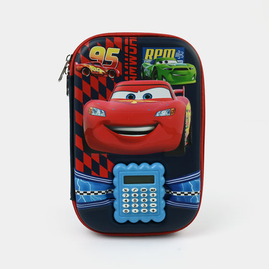 Stationery Pencil Pouch with Built-in Calculator