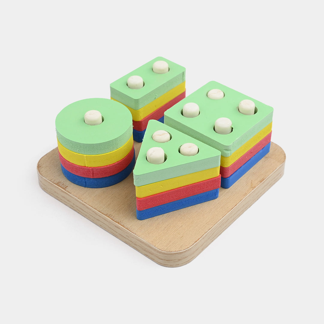 Multi Shape Building Blocks Wooden Toy