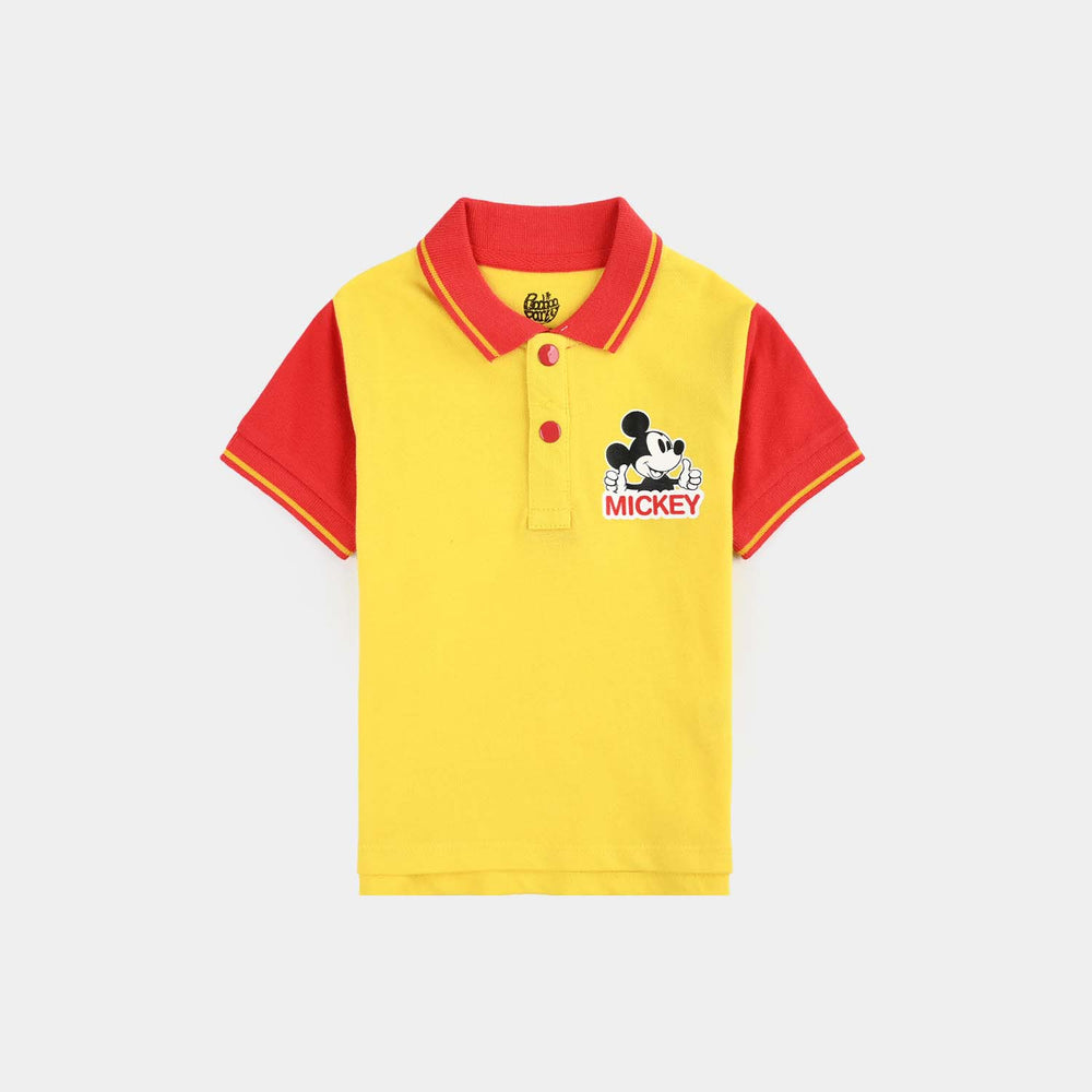 Infant Boys Jumbo Pique Polo - Yellow
