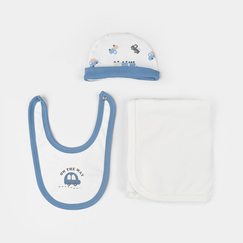 Infant Boys Cotton Interlock 5 PC Set-Blue/White