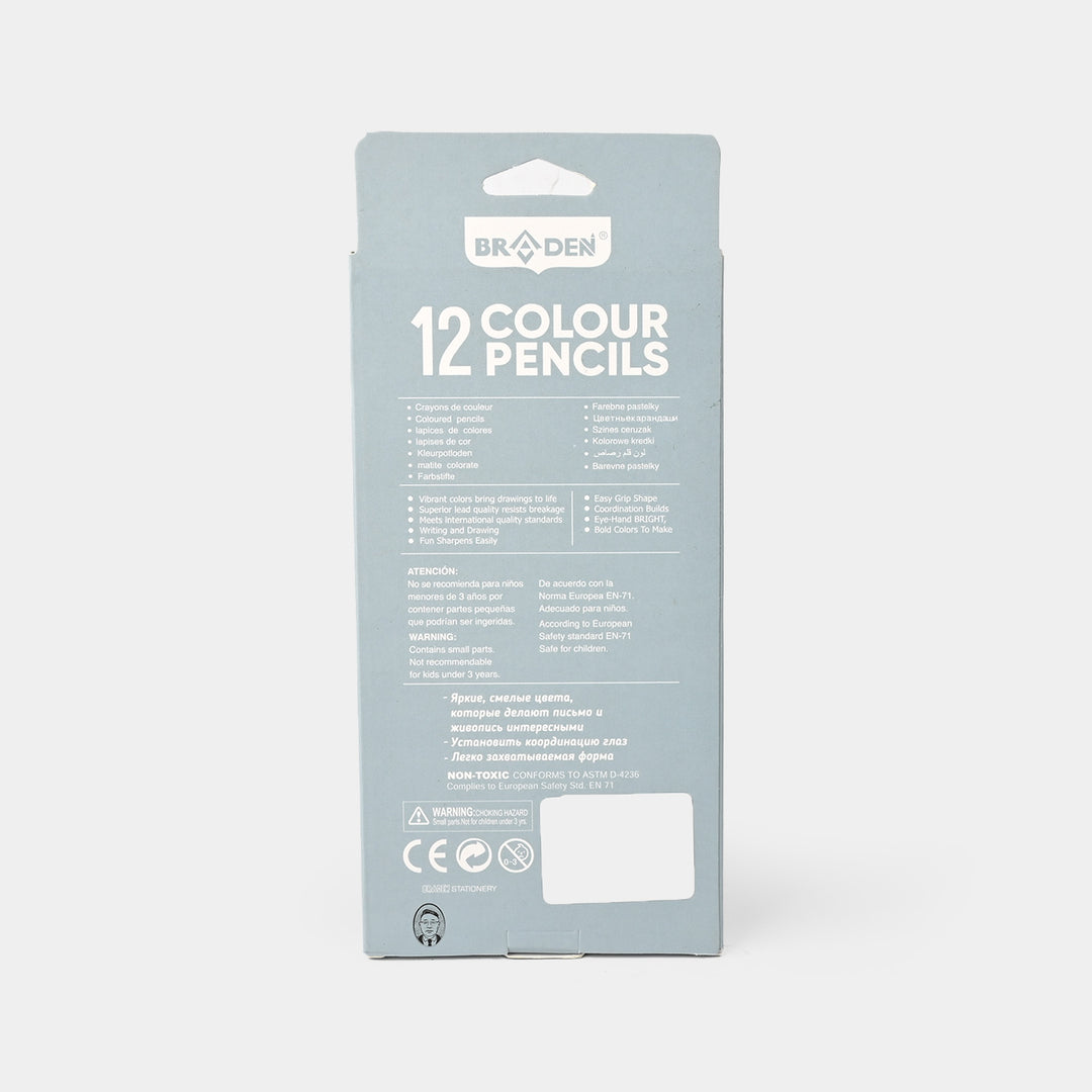 Braden Color Pencils 12PCs For Kids