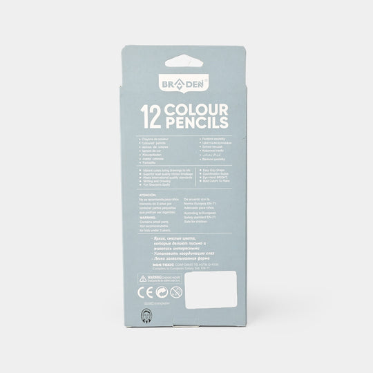 Braden Color Pencils 12PCs For Kids