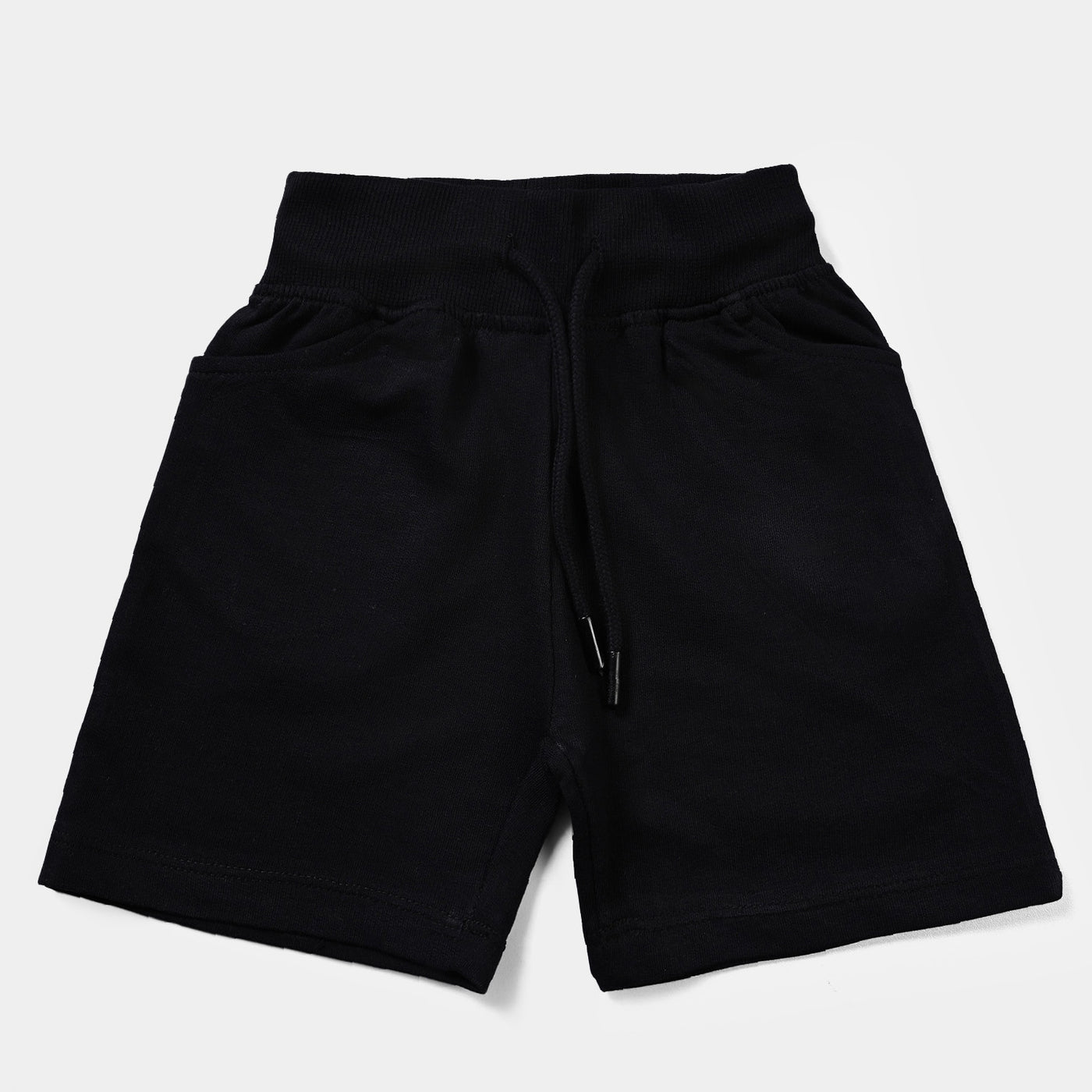 Infant Boys Cotton Terry Knitted Short Basic-BLACK