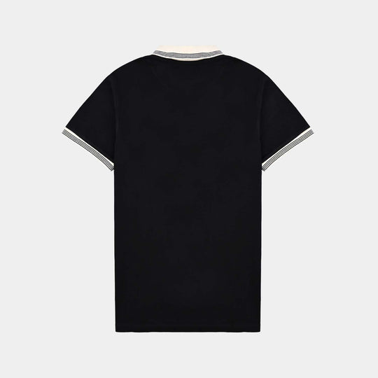 Teen Boys Pique Basic Polo-BLACK