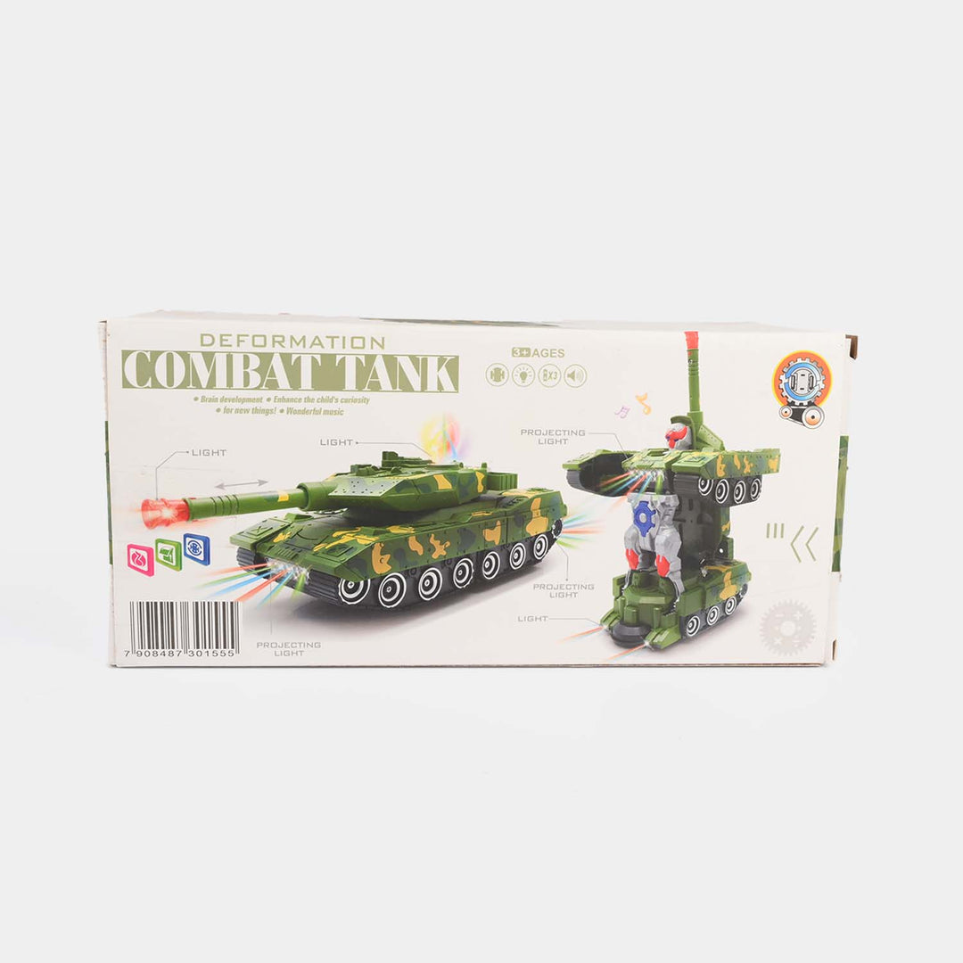 Transformation Combat Tank With Light and Sound