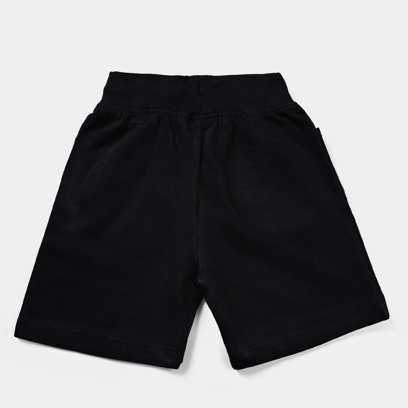 Infant Boys Cotton Terry Knitted Short Basic-BLACK