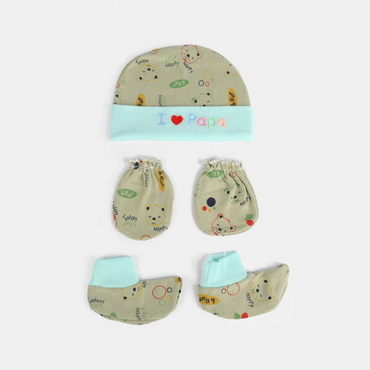 Baby Cap/Hat+Socks+Mittens 3PCs Set