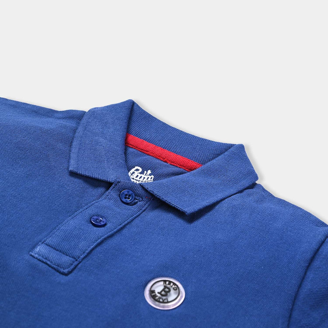 Boys Cotton Pk Polo Basic-True Navy