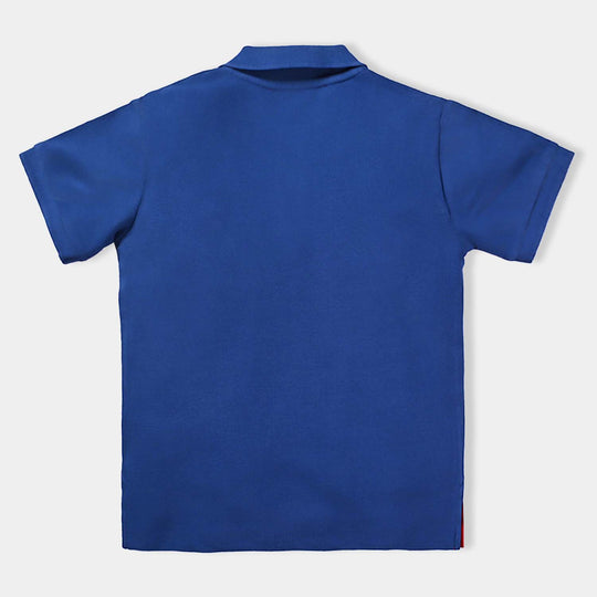 Boys Cotton Pk Polo Basic-True Navy