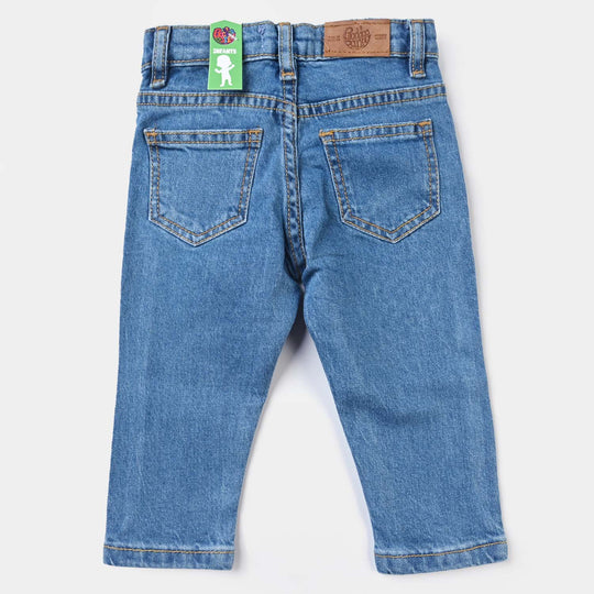 Infant Girls Denim Stretch Pant Stars In Hearts-Ice Blue