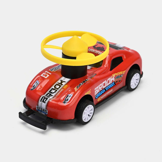 Die-Cast Car with Frisbee Spin