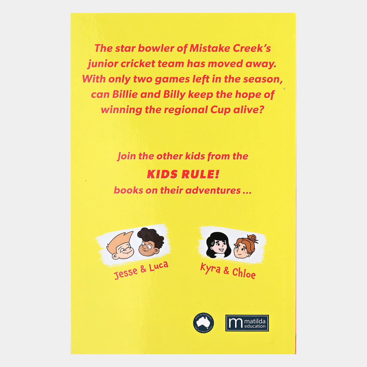 Kids Rules Cricket Cup Novel