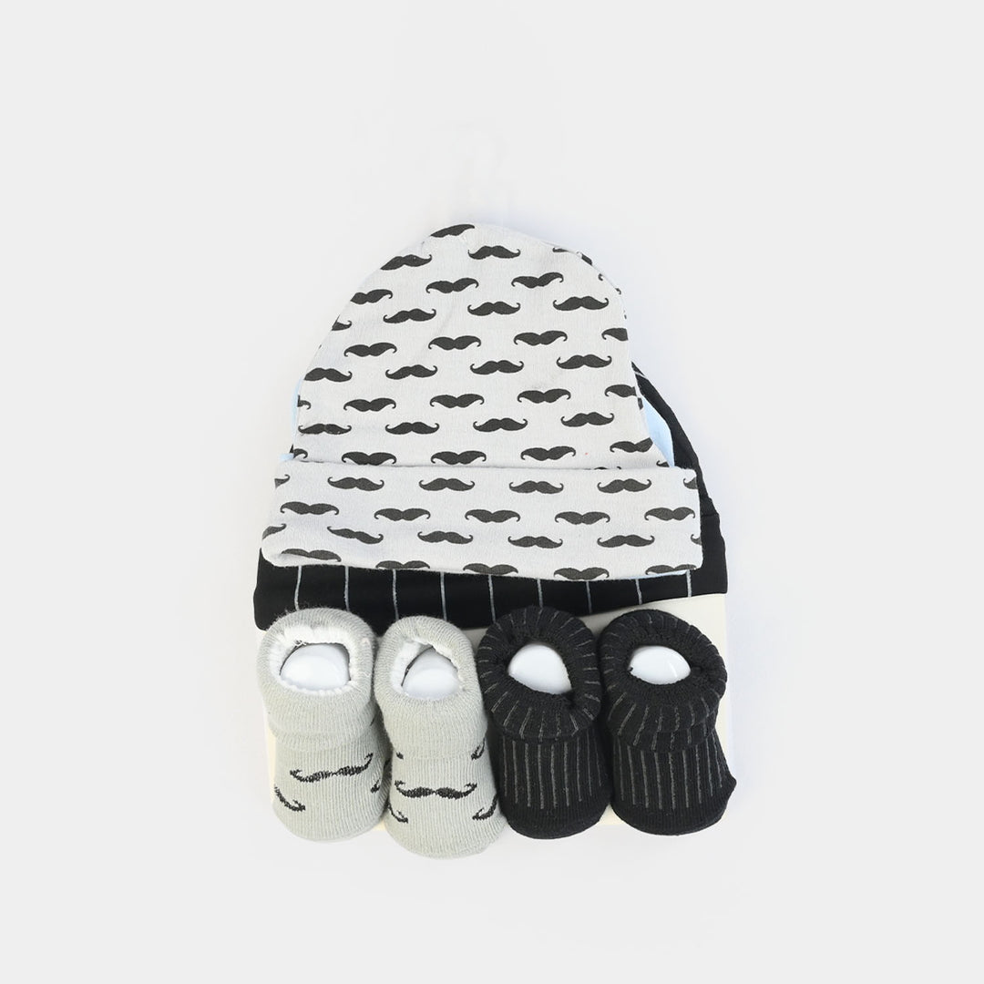 Cotton Baby Cap & Socks Pack Of 5
