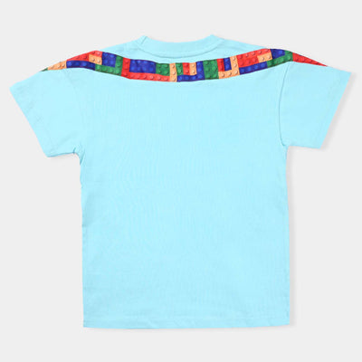 Boys Cotton Jersey T-Shirt H/S Color Story | T. Turquoise