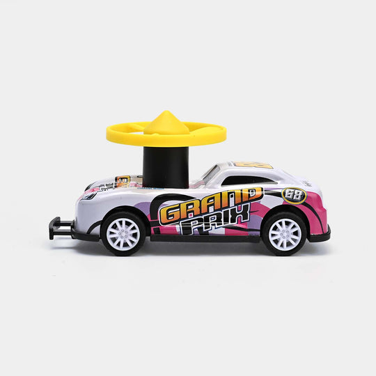 Die-Cast Car with Frisbee Spin