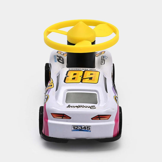 Die-Cast Car with Frisbee Spin