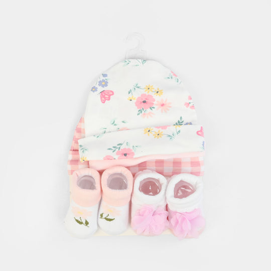 Cotton Baby Cap & Socks Pack Of 5