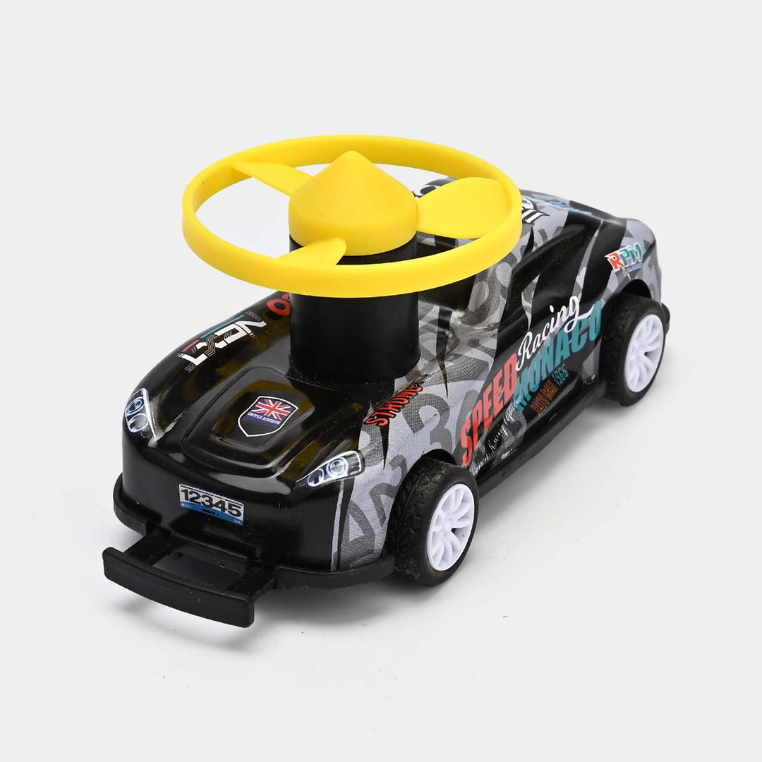 Die-Cast Car with Frisbee Spin