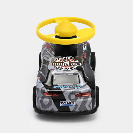 Die-Cast Car with Frisbee Spin